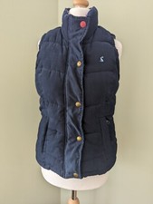 Joules Tom Houle Lifestyle Navy Higham Gilet Padded Floral Lining Uk Size 8