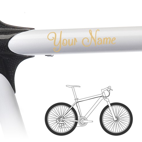 2 x Personalised Name Bike Frame Stickers For Cycle Bicycle - Shack Style - Picture 11 of 18