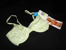 36C NWT Green FRANKLY FABOO Front Clasp Vtg WARNER'S Unlined U/W Bra #02548 36C