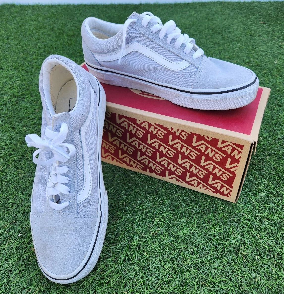Gray dawn cheap true white vans