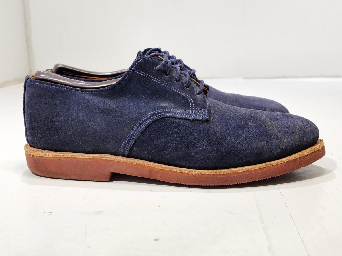 Walk Over Mens Lace Up Leather Suede Oxford Dress Shoes Blue Size 8 USA Made Walk Over Mens Lace Up Leather Suede Oxford Dress Shoes Blue  main image 2