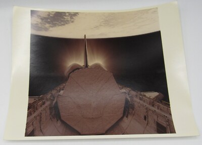 Vintage space shuttle photograph 8x10 Kokak paper space shuttle earth view