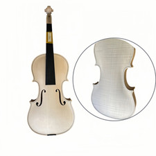 Unfinished Violin 4/4 Spruce Whole Piece of flame maple White violin