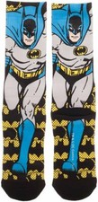 DC COMICS JUSTICE LEAGUE BATMAN PREMIUM SUBLIMATED ALL OVER PRINT CREW SOCKS MEN