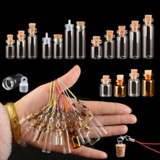 Cute 1 5ml Mini Cork Stopper Glass Vial Jars Container Drift Wishing Bottle 4pcs