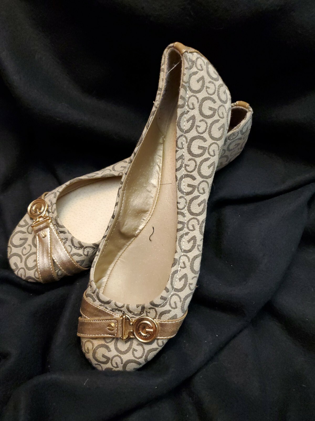 womens gold flats