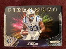 2020 Panini Prizm Fireworks Insert #22 Colts Darius Leonard Football Card 