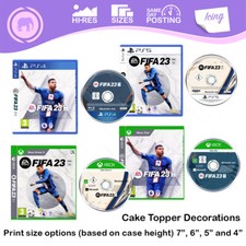 Image of FIFA 23 Cake Topper Decoration Edible Icing Print XBOX1, XBox Series X, PS4, PS5