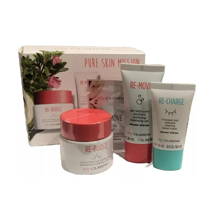 Clarins Pure Skin Mission Kit 3 piece gift . Christmas gift . BNIB
