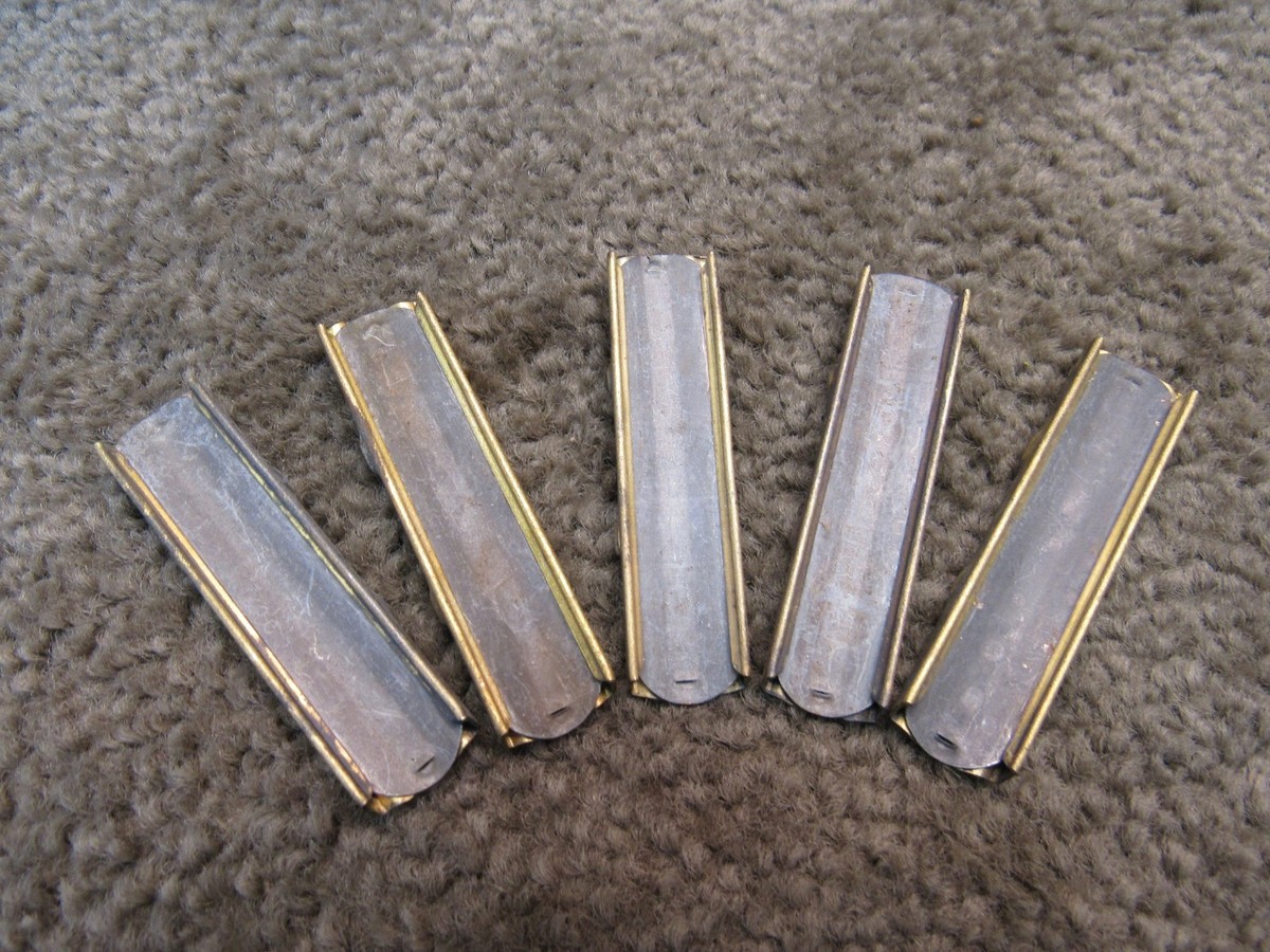 US 1903 A3 Brass Stripper Clips WW2 Pre War w TARNISH