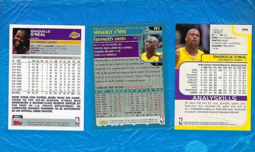 SHAQUILLE O'NEAL 3 CARD PROMO SAMPLE LOT 2003-04 TOPPS 01-02 TOPPS STAD LAKERS - Picture 2 of 2