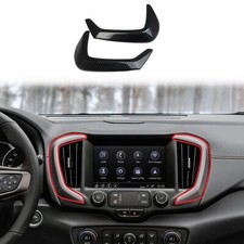 Consola central estilo fibra de carbono ventilación de aire navegación moldura lateral para GMC Terrain