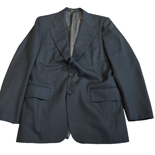 Halston, Vintage Barneys - Halston - Blazer blu uomo 100% lana - 40 Union Made