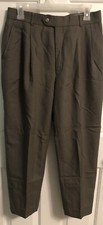 Vintage Trousers Pants Slacks Dark Green Gray Size Is Shown In Picture