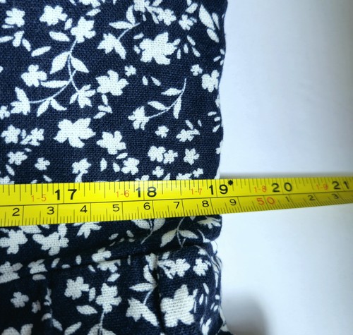 Old Navy Jumpsuit Women's XL Linen Ditsy Floral Navy White Cami Smocked Wide Leg - Picture 12 of 13