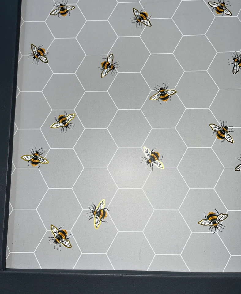 Busy Bee Faux Leather Lap Tray Bean Bag Padded TV Dinner Laptop Drinks Serving - Image 3 of 4