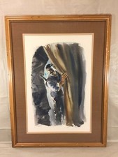 For Whom the Bell Tolls Original Watercolor Illustration Ernest Hemingway Book