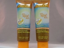 CALGON - LOT OF 2 - AHH SPA SUN PRE-SUNLESS TANNING SCRUB - 6 OZ. - NEW