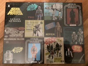 Star Wars Collection 12 Days Of Socks Advent Calendar Brand New 9-11 sock size.