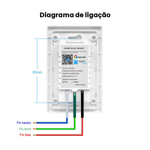 Brasilien Tomada USB Steckdose Glasscheibe Elektrostecker Brasil Steckdosen Fernbedienung - Bild 8 von 12