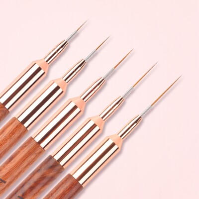 KADS 6/9/12/15/18mm Nail Art Liner Pinsel für Nägel roter Holzgriff Zeichnung
