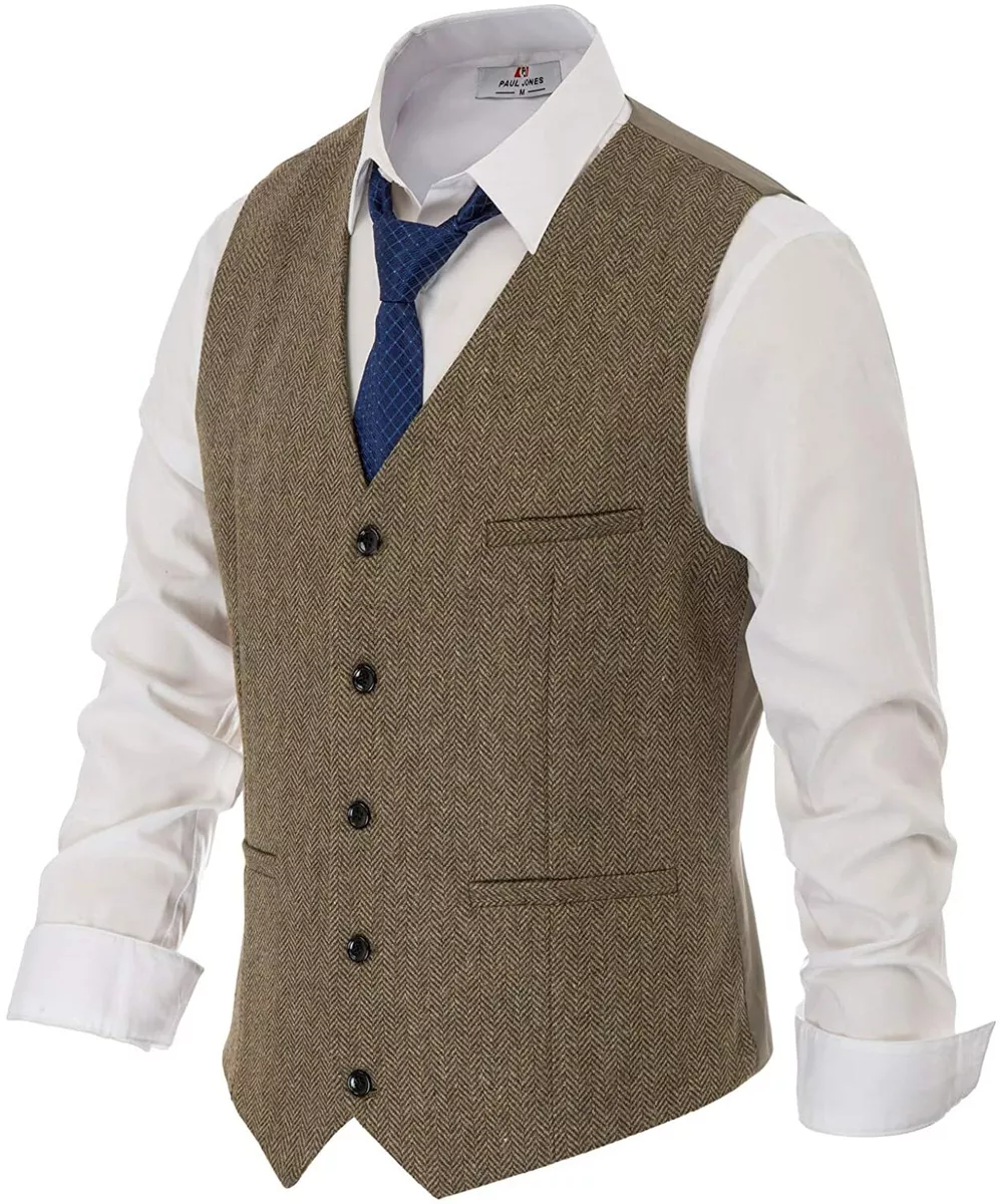 Mens western wool vest clearance