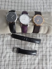 Set di orologi Pandora con accenti neri, viola e oro rosa