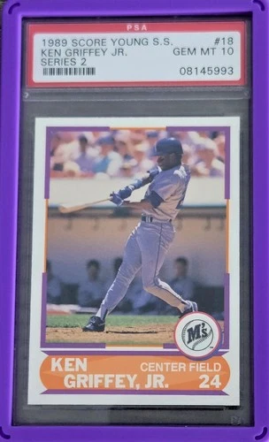 1989 Score - Factory Set Young Superstars II Ken Griffey Jr #18 (RC) PSA 10