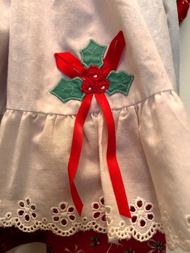 Niñas 3T Vestido de Vacaciones Jersey y Delantal Conjunto de Cinco Piezas Foto 2 de 4