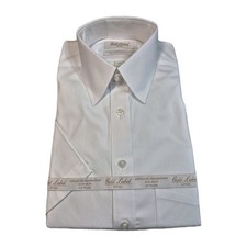Roundtree Yorke Men's Size 14.5 Gold Label Short Sleeve Shirt Cotton White. 52