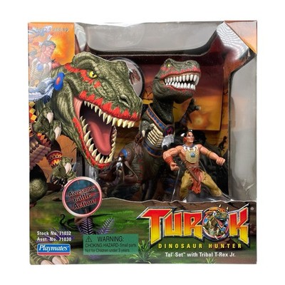 TUROK DINOSAUR HUNTER TAL   SET WITH TRIBAL T-REX JR PLAYMATES 1999 N64 New VTG