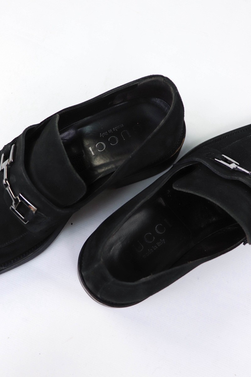 Vintage Gucci by Tom Ford 110 1580 Black Suede Loafers Size 42 E