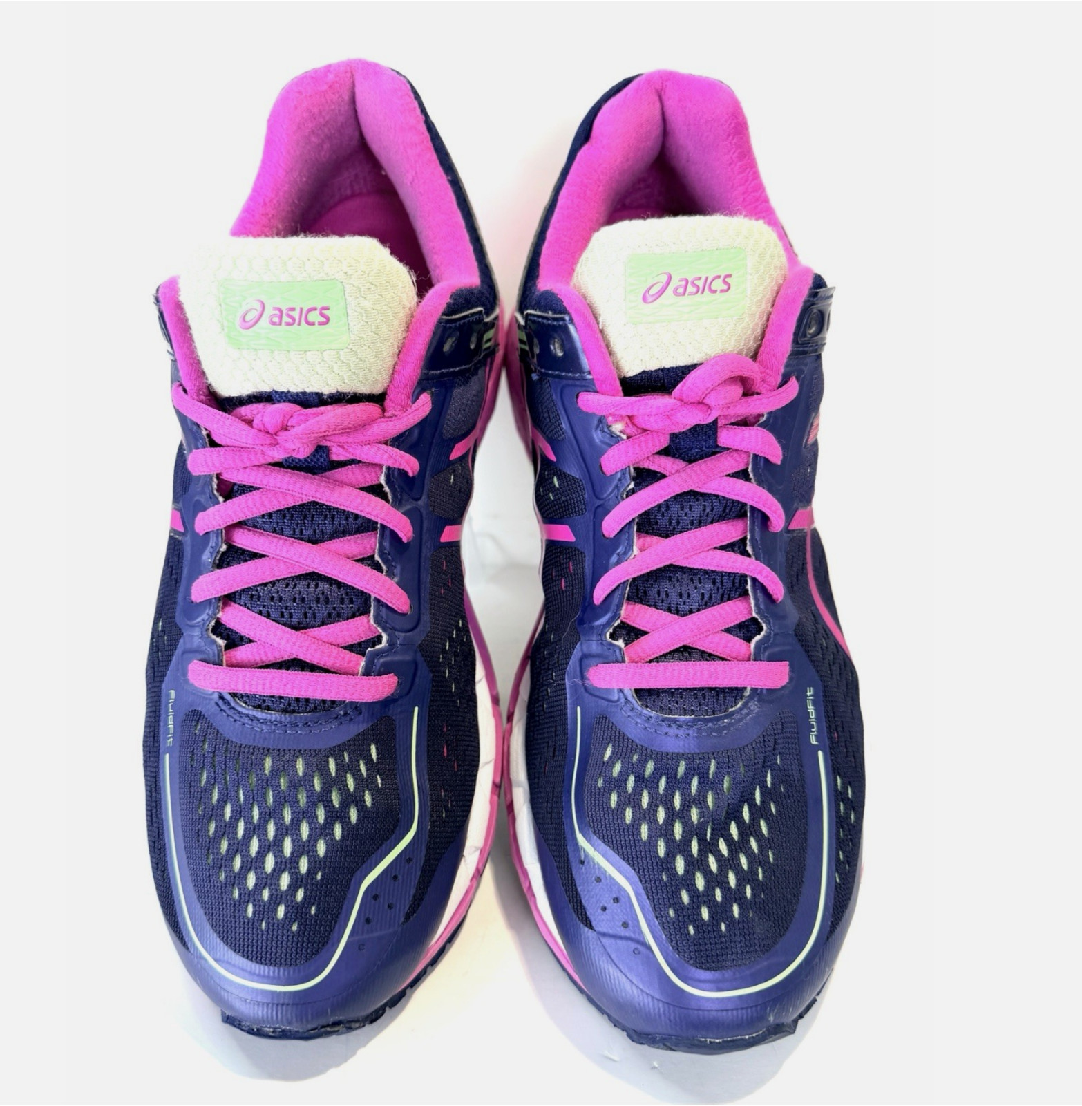 A S I C S GEL KAYANO 22 WOMEN US 9 RUNNING SNEAKERS T597N NAVY PINK 40.5 EUR image 5