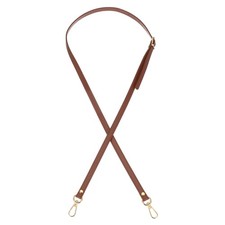 47" Adjustable PU Leather Purse Strap with Gold Hardware Light Brown