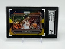 2023-24 Prizm Draft Picks DILLON MITCHELL Black Gold Prizm Variation #3/5  SGC 9