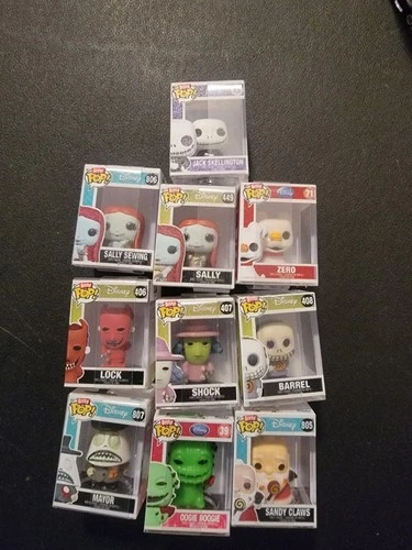 Ten Funko Bitty Pops Nightmare Before Christmas No Duplicates