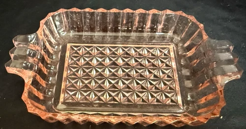 1930'S Anchor Hocking  Pink Depression Glass 7.5" Relish Dish