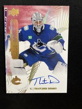 24-25 UD Premier Hockey 22/23 Update Gold Auto 33 Thatcher Demko