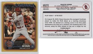 2024 Topps Update Rookie Debut Gold Rainbow Foil Masyn Winn #US272 Rookie RC