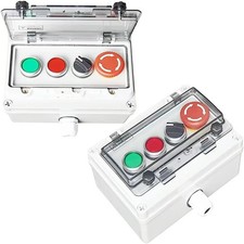Push Button Box Ip67 with Emergency Stop Button Red Green Momentary Push Button
