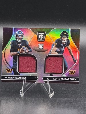 2024 Panini Totally Certified Jayden Daniels Luke McCaffrey Dual Patch RDS-WAS