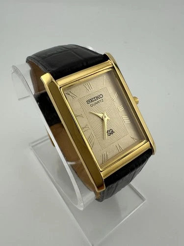 GOLD DIAL-Vintage Seiko Slim Quartz Men’s Wrist Watch