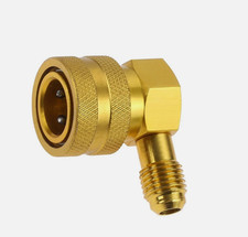 1/4 SAE For R134a Air Conditioning Quick Coupler Adapter 90 Degree Low Side