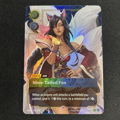 Ahri Nine-Tailed Fox 255/298 - Riftbound TCG - Near Mint Rare Foil Legend