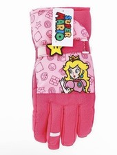 Princess Peach Super Mario Winter Gloves Thinsulate SKI Gloves Size L/XL New 