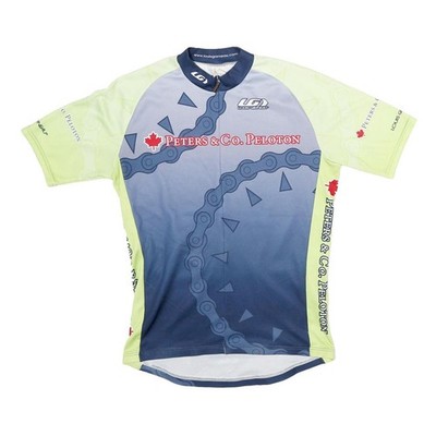 LOUIS GARNEAU Herren T-Shirt Blau & Limette Modern M Kurzarm Rundhals Sport
