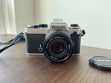 Nikon FE 35mm SLR Film Camera with 50 mm lens Kit