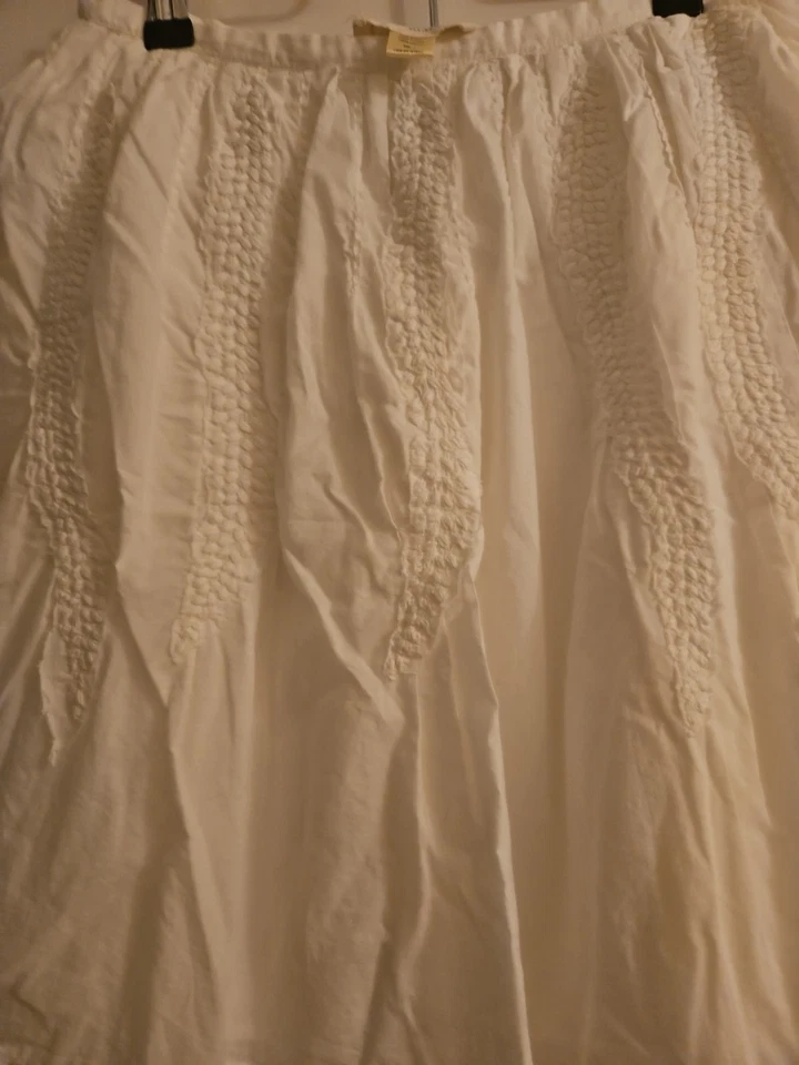 Project Alabama White Cotton Embroidered Skirt Small 4 - Image 2 of 4