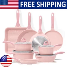 Kitchen Pots Frying Pan Saucepans Set W/ Bakelite Handle Nonstick Aluminum New