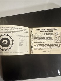 Pyramid (Nintendo NES, 1990) Instruction Manual Only